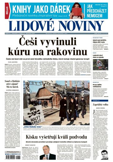 Obálka e-magazínu Lidové noviny 7.12.2019