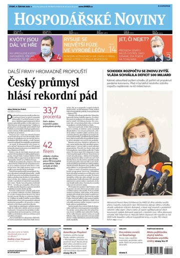 Obálka e-magazínu Hospodářské noviny 110 - 9.6.2020