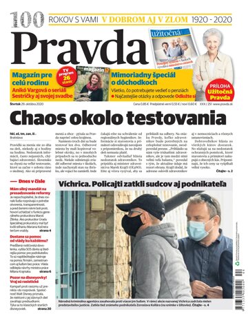 Obálka e-magazínu Pravda 29. 10. 2020