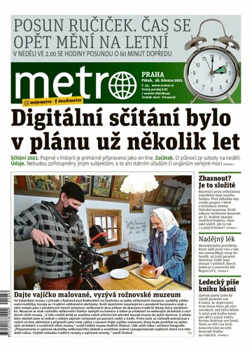 Obálka e-magazínu deník METRO 26.3.2021
