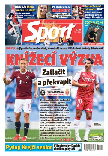 Obálka e-magazínu Sport 3.8.2021