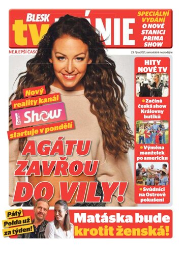 Obálka e-magazínu Blesk Tv manie 23.10.2021