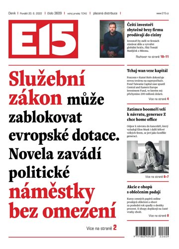 Obálka e-magazínu E15 20.6.2022