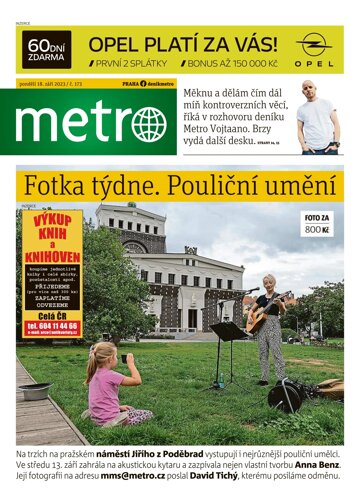 Obálka e-magazínu deník METRO 18.9.2023