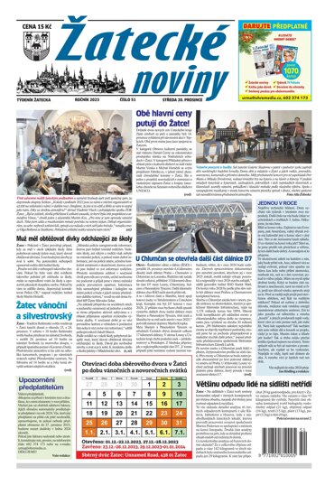 Obálka e-magazínu Žatecké noviny 51/23