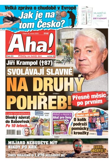 Obálka e-magazínu AHA! 29.8.2025