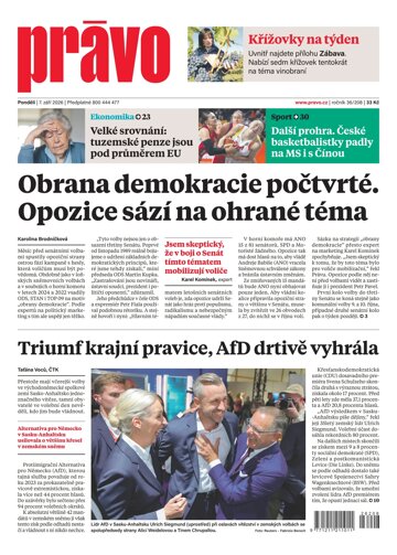 Obálka e-magazínu Deník Právo 7.9.2026