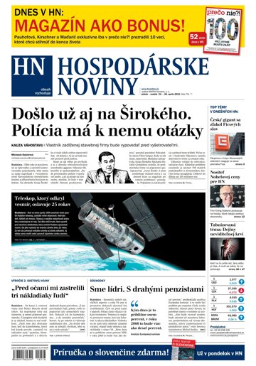 Obálka e-magazínu Hospodárske noviny 24.04.2015