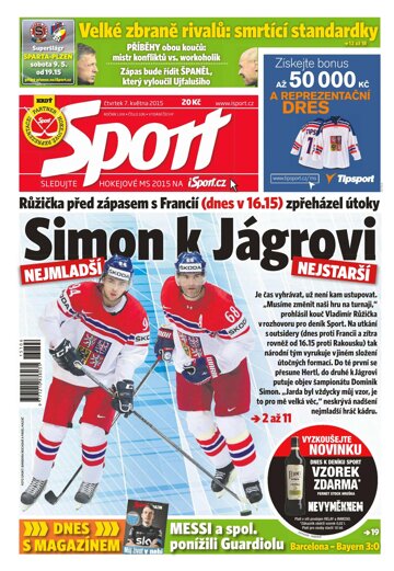 Obálka e-magazínu Sport 7.5.2015