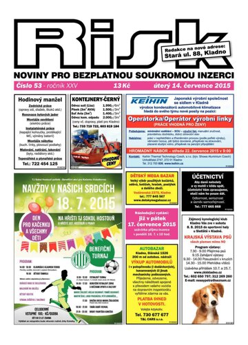 Obálka e-magazínu Risk 53/2015