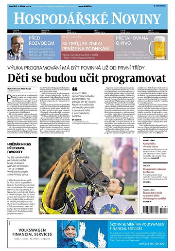 Obálka e-magazínu Hospodářské noviny 197 - 12.10.2015