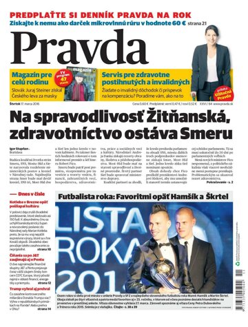 Obálka e-magazínu Pravda 17. 3. 2016