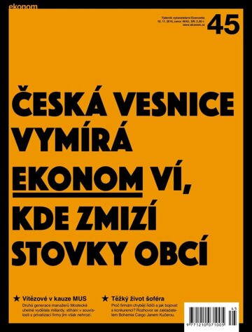 Obálka e-magazínu Ekonom 45 - 10.11.2016