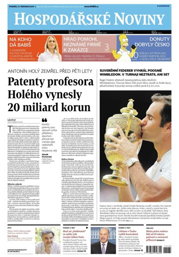 Obálka e-magazínu Hospodářské noviny 135 - 17.7.2017