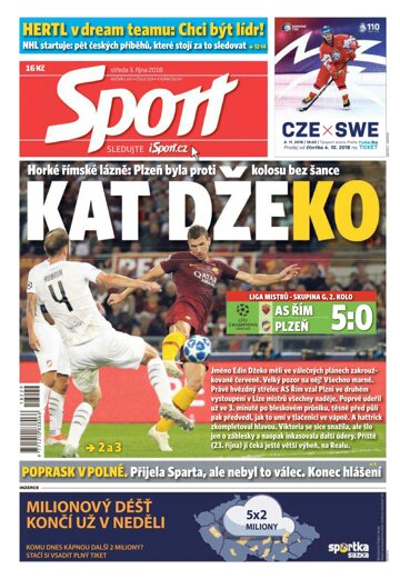 Obálka e-magazínu Sport 3.10.2018