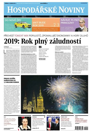 Obálka e-magazínu Hospodářské noviny 001 - 2.1.2019
