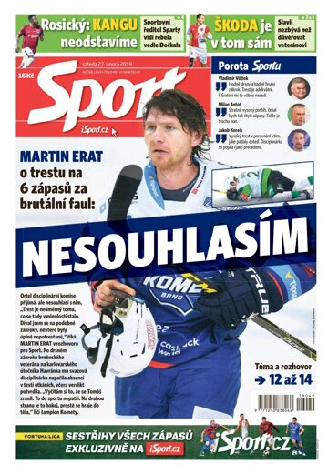 Obálka e-magazínu Sport 27.2.2019