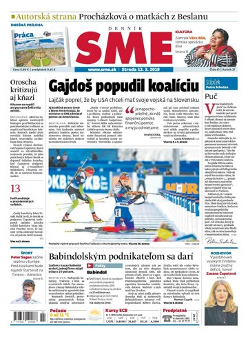 Obálka e-magazínu SME 13.3.2019