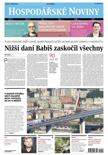 Obálka e-magazínu Hospodářské noviny 149 - 4.8.2020