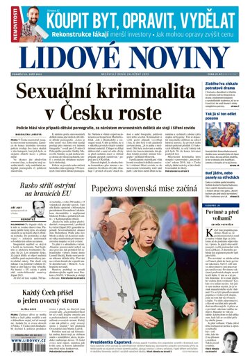 Obálka e-magazínu Lidové noviny 13.9.2021