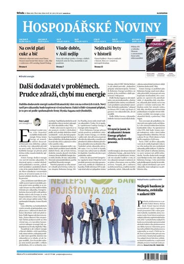 Obálka e-magazínu Hospodářské noviny 208 - 27.10.2021