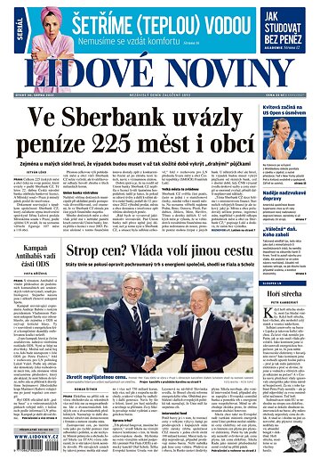 Obálka e-magazínu Lidové noviny 30.8.2022