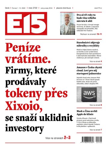 Obálka e-magazínu E15 1.12.2022