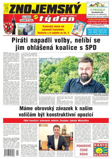 Obálka e-magazínu Znojemský týden 41/2022