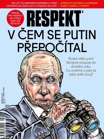 Obálka e-magazínu Respekt 8/2023