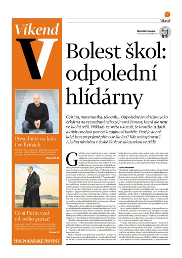 Obálka e-magazínu Hospodářské noviny - příloha Víkend 063 - 28.3.2024 Víkend