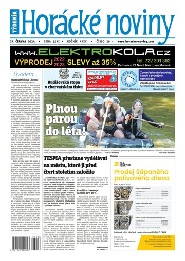 Obálka e-magazínu Horácké Noviny 26/2024