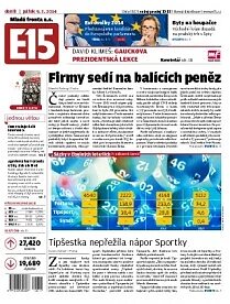 Obálka e-magazínu E15 9.5.2014