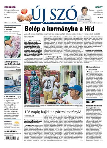 Obálka e-magazínu Új Szó 21.3.2016