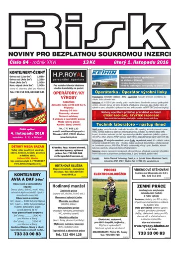 Obálka e-magazínu Risk 84/2016