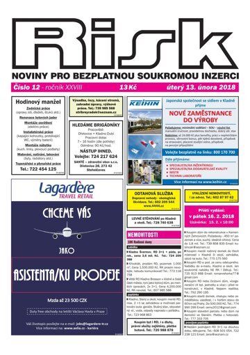 Obálka e-magazínu Risk 12/2018