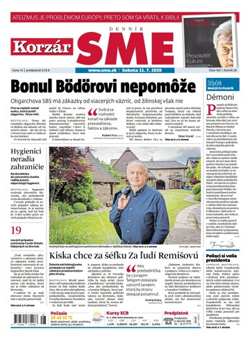 Obálka e-magazínu SME 11.7.2020