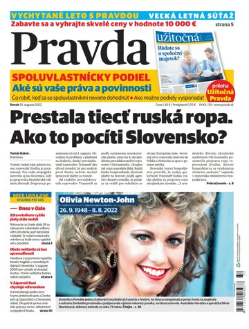 Obálka e-magazínu Pravda 10. 08. 2022