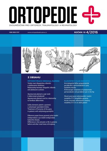 Obálka e-magazínu Ortopedie 4/2016