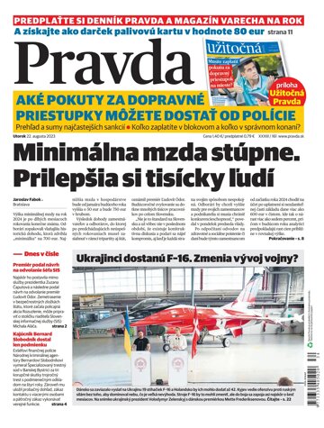 Obálka e-magazínu Pravda 22. 8. 2023