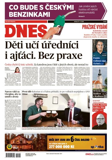 Obálka e-magazínu MF Dnes 27.8.2025