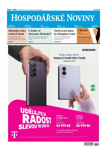 Obálka e-magazínu Hospodářské noviny 151 - 7.8.2026