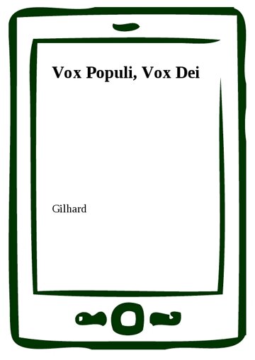 Obálka knihy Vox Populi, Vox Dei