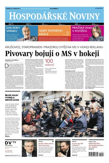 Obálka e-magazínu Hospodářské noviny 017 - 26.1.2015