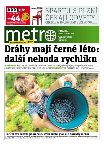 Obálka e-magazínu deník METRO 5.8.2015