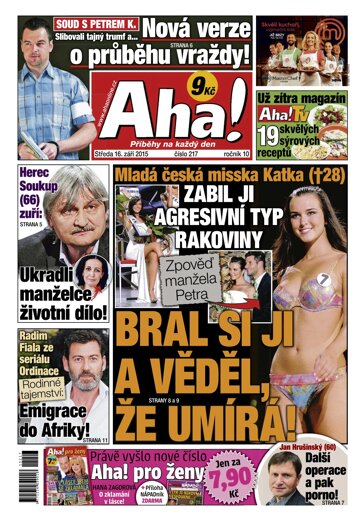 Obálka e-magazínu AHA! 16.9.2015