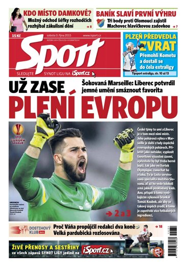 Obálka e-magazínu Sport 3.10.2015