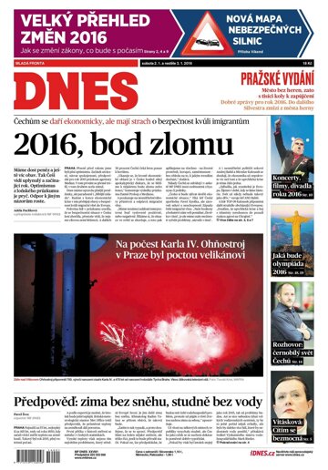 Obálka e-magazínu MF Dnes 2.1.2016