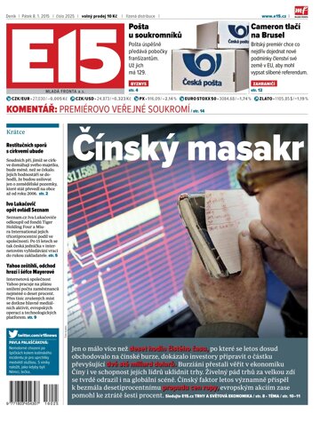 Obálka e-magazínu E15 8.1.2016