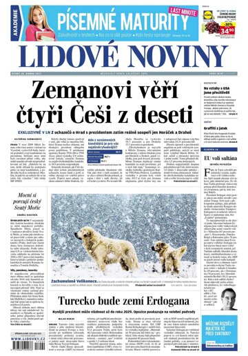 Obálka e-magazínu Lidové noviny 18.4.2017