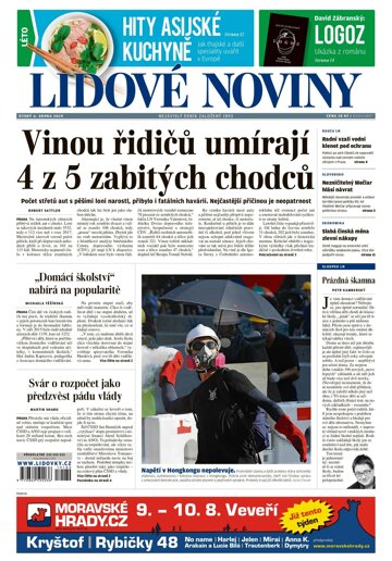 Obálka e-magazínu Lidové noviny 6.8.2019